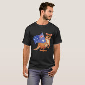 Australische vlag Aussie Kangaroo met zonnebril T-shirt