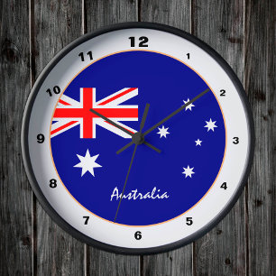 Australische vlag & Australia trendy mode / ontwer Ronde Klok
