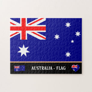Australische vlag & Australisch land / Australië Legpuzzel