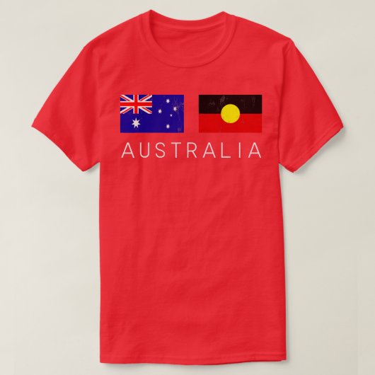 Australische vlag Australische vlaggen Aboriginal T-shirt (Design voorkant)