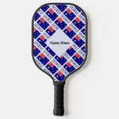 Australische vlag betegeld gepersonaliseerd pickleball paddle (Achterkant)
