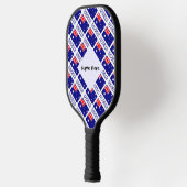 Australische vlag betegeld gepersonaliseerd pickleball paddle (Links)