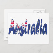 Australische vlag briefkaart (Voorkant / Achterkant)