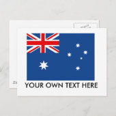 Australische vlag briefkaart (Voorkant / Achterkant)