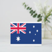 Australische vlag briefkaart (Staand voorkant)