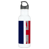 Australische vlag - Carbon Fibre Chrome Style Waterfles (Achterkant)