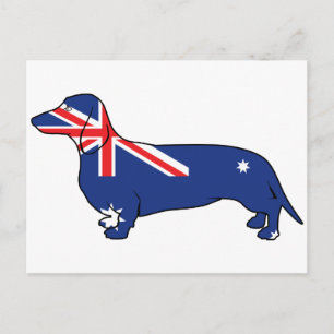 Australische vlag Dachshund Briefkaart