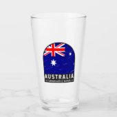 Australische vlag Embleem met vervorming Glas (Voorkant)