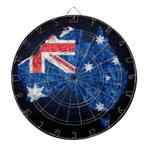 Australische vlag en kaart dartbord