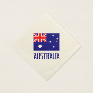 Australische vlag en woord servet