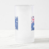 Australische vlag Fadeout Matglas Bierpul (Center)