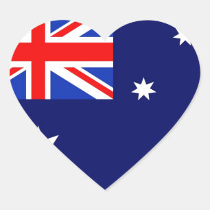 Australische vlag hart sticker