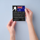 Australische vlag, Hockey Player, Camp Adverteren Flyer (Hand)