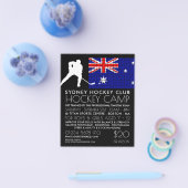 Australische vlag, Hockey Player, Camp Adverteren Flyer (Enkel)