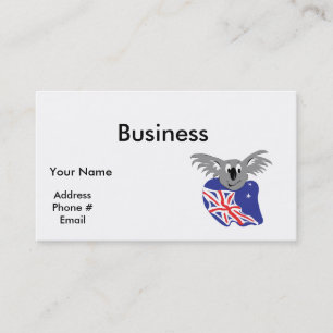 Australische vlag Koala beer ontwerp Visitekaartje