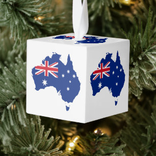 Australische vlag kubus ornament