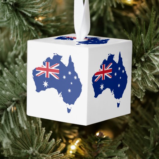 Australische vlag kubus ornament (Boom)