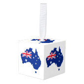Australische vlag kubus ornament (Voorkant hoekig)