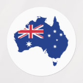 Australische vlag labels (Design 1)