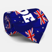 Australische Vlag Moderne Aussie gepersonaliseerd Stropdas (Opgerold)