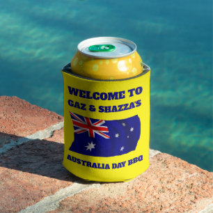 Australische Vlag Moderne Aussie gepersonaliseerde Blikjeskoeler