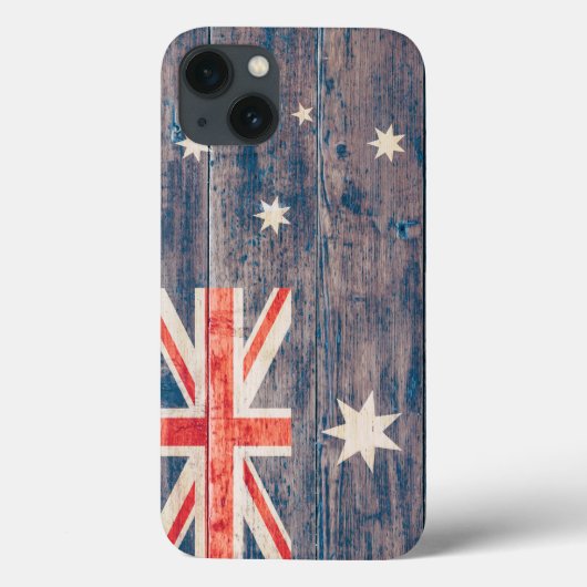 Australische vlag op hout Case-Mate iPhone case (Achterkant)