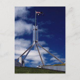 Australische vlag, parlementsgebouw, Canberra, Oos Briefkaart
