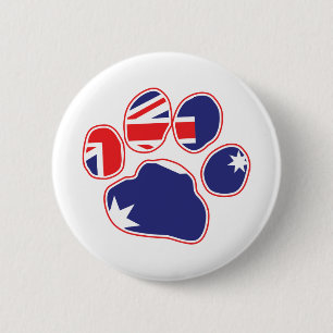 Australische vlag - Pauw Print Ronde Button 5,7 Cm