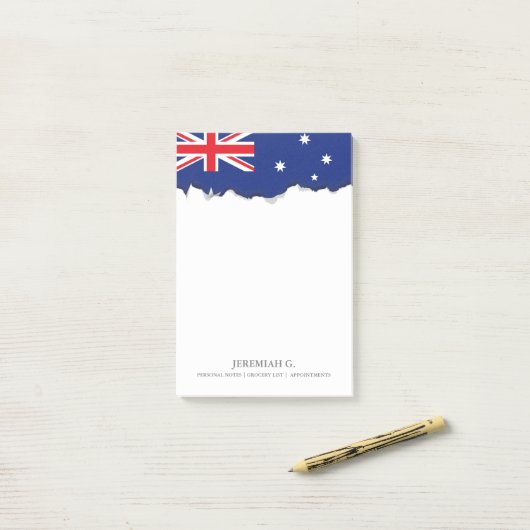 Australische vlag post-it® notes (Op bureau)