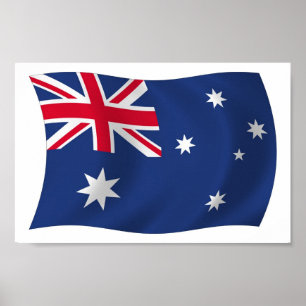 Australische vlag Poster afdrukken