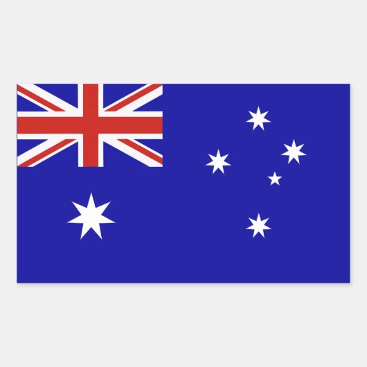 Australische vlag rechthoekige sticker (Voorkant)