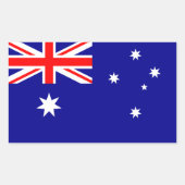 Australische vlag rechthoekige sticker (Voorkant)
