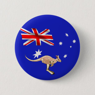 Australische vlag ronde button 5,7 cm