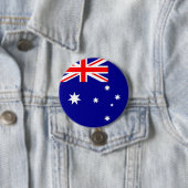 Australische vlag ronde button 7,6 cm (In situ)