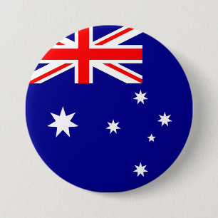 Australische vlag ronde button 7,6 cm
