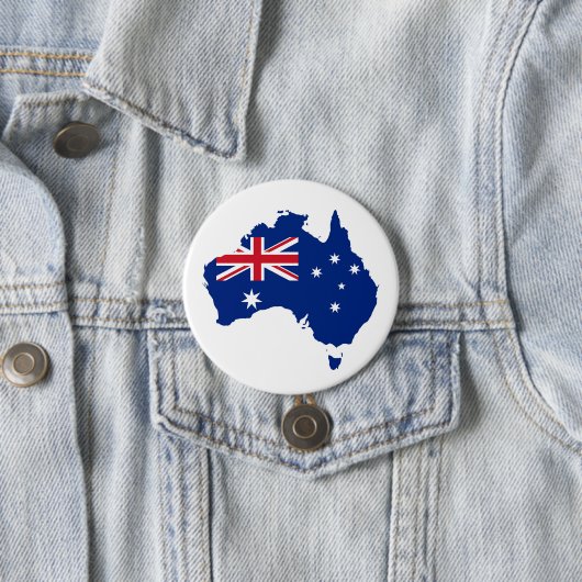 Australische vlag ronde button 7,6 cm (In situ)
