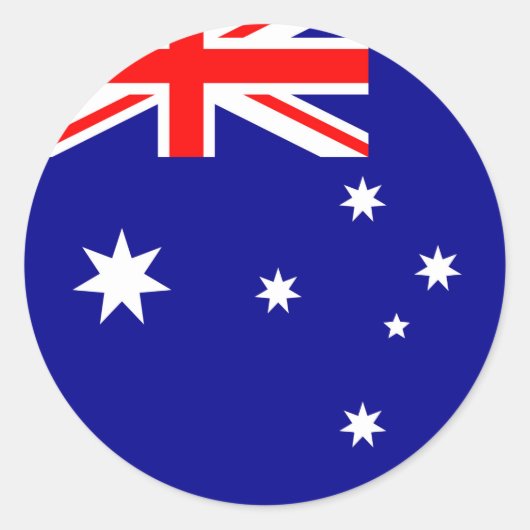Australische vlag ronde sticker (Voorkant)