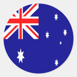 Australische vlag ronde sticker