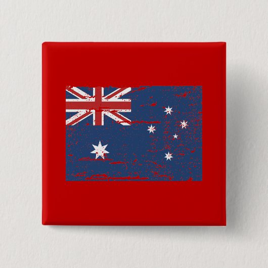  Australische vlag Vierkante Button 5,1 Cm (Voorkant)