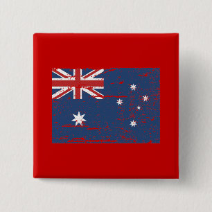  Australische vlag Vierkante Button 5,1 Cm