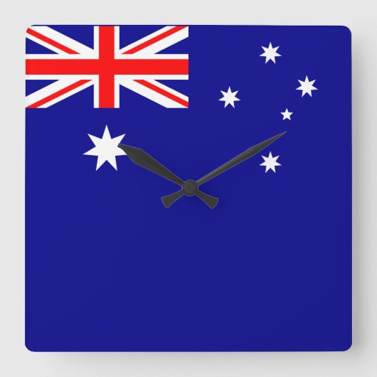 Australische vlag vierkante klok (Voorkant)