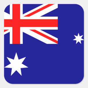 Australische vlag vierkante sticker