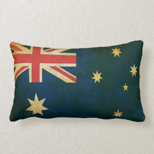 Australische Vlag Vintage Grunge Stijl Worp Kussen