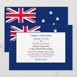 Australische vlag, vlag van Australië bruiloft Kaart