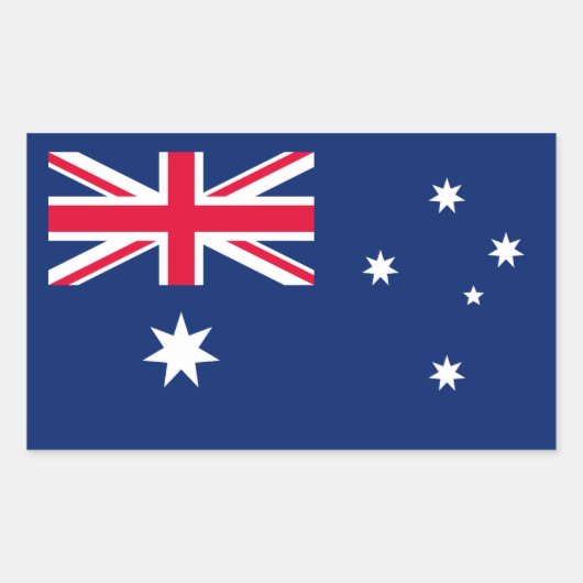 Australische vlag, vlag van Australië Rechthoekige Sticker (Voorkant)