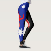 Australische vlag: witte letters op zwart leggings (Rechts)