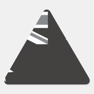 Australische vlag Zwart-wit Driehoek Sticker