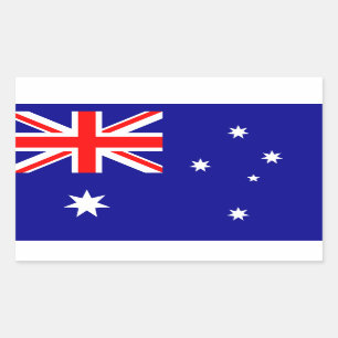 Australische vlaggen rechthoekige sticker