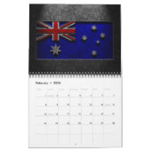 Australische vlaggestontextuur kalender (Feb 2026)