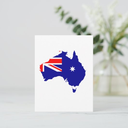 Australische vlagkaart briefkaart (Staand voorkant)